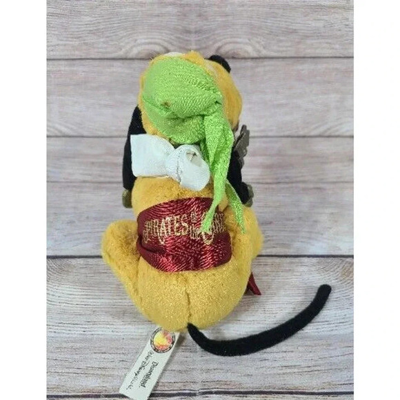 Vintage Disney Parks Pirates of the Caribbean Plush Pluto Stuffed Animal Dog 7" - Picture 3 of 4